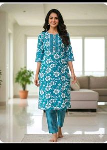 Floral Print Kurta Set