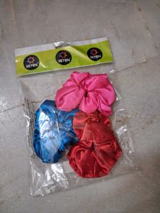 Set of 3 Satin Scrunchies