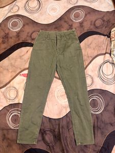 Olive Green High Waisted Pants