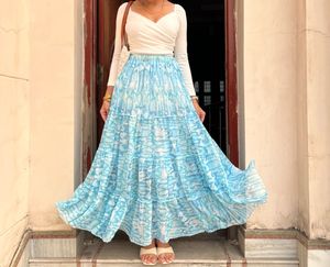 Chiffon Sky blue Skirt
