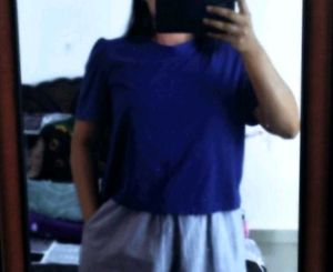 Royal Blue Puff Sleeve Top