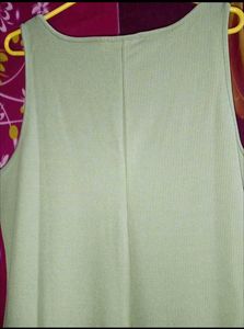Light Green Ribbed Sleeveless Midi Dress