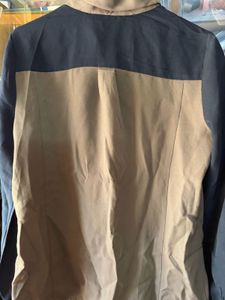 Office wear stylish Block Button-Up Top