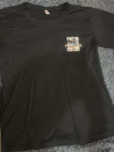 Cool Graphic Print Black Tee