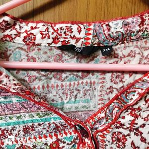 Bohemian Patchwork Print Tunic Top