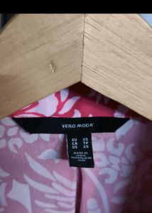 Vero Moda Vibrant Floral Print Button-Up Shirt