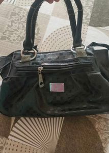 Two Women's Handbags - Pink and Black