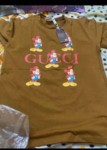 Brown Gucci Mickey Mouse T-Shirt