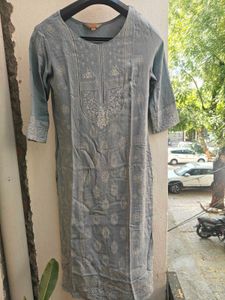 Elegant blue 💙 Kurta with Intricate Embroidery