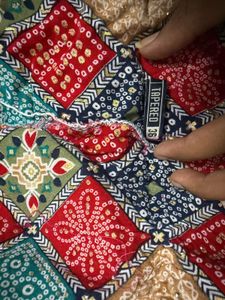 Boho Print padded Blouse with Shells