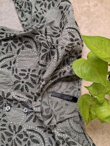 Flared Green Kurta