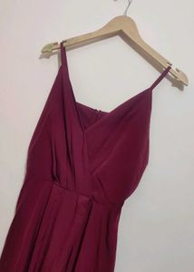 Maroon Long Dress For 36 Bust