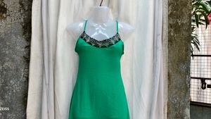 I. Emerald Green Embellished Maxi Dress
