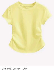‼️SALE‼️ - SAVANA || Yellow Gathered Pullover Tee