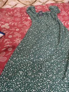Floral Print Midi Dress with Slit