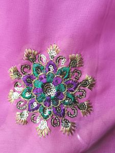 Rose Pink Saree