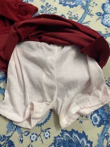 Adorable Girl's Burgundy Skirt Set