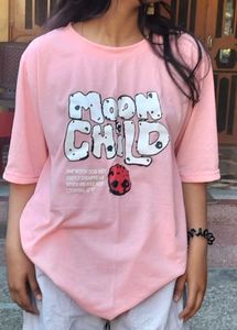 Moon Child Graphic Tee - Pink