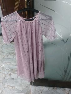 Sparkly Pink Short Sleeve dress