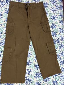 Girls Stylish Brown Cargo Pants