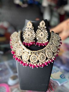 Exquisite Kundan Necklace &amp; Earring Set