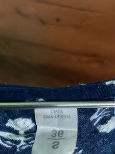 Navy Print Kurta