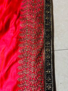 Vibrant Pink Embroidered Saree