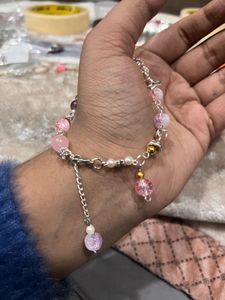 Pink Star Charm Bracelet