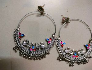 Light Weight Oxidised Chandbali
