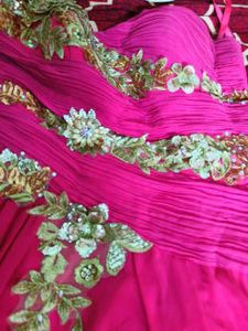 Stunning Magenta embellished gown