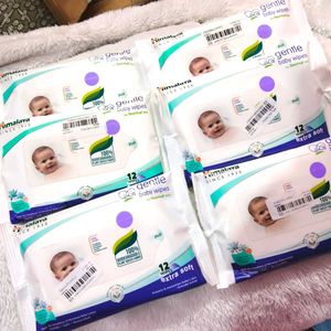 COMBO OF 6 Himalaya Gentle Baby Wipes with Lid (72
