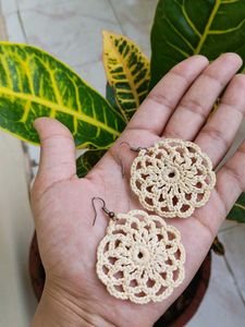 Handmade Crochet Flower Earrings