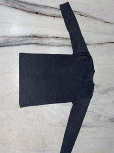 Men's Dark Grey Long Sleeve T-Shirt