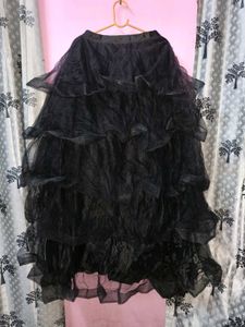 Black Tiered Tulle lehenga