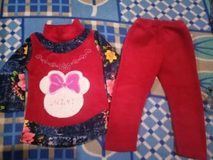 Warm Velvet Dress For Kids