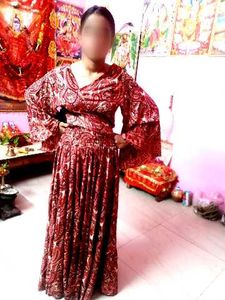 Elegant Paisley Print Ethnic Dress