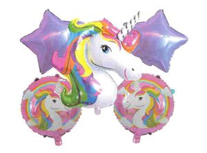Unicorn Theme Birthday Balloon  5Pcs in 1 set