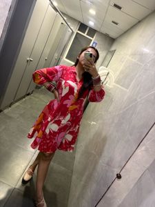 pink summer floral dress