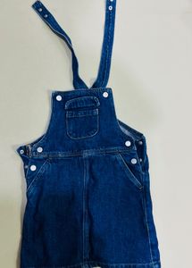 Cute Denim Overalls Dress