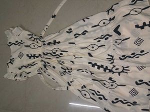 Boho Maxi Dress with Abstract Print
