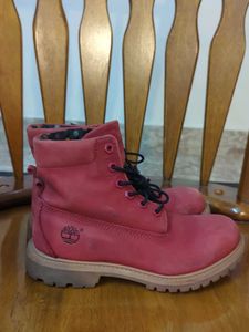 Timberland Red Lace-Up Boots