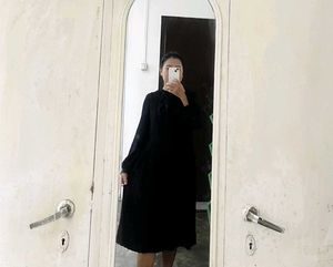 Elegant Black Long Sleeve Dress