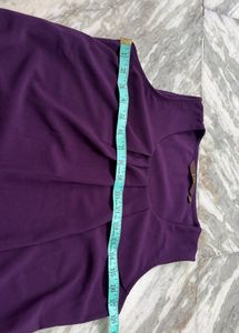 Sleeveless Purple A-line Dress