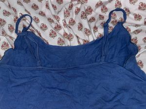 Blue Butterfly Crop Top