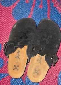 Comfortable Black Suede Clogs