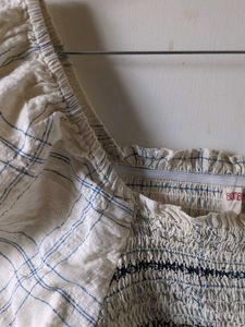 Smocked Square Neck Crop Top