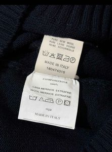 Authentic Ferrante Navy V-Neck Sweater