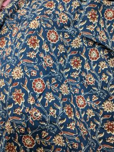 Blue Floral Print Kurta