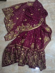 Embroidered Silk Saree