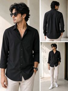Men's Classic Black Long Sleeve Shirt
